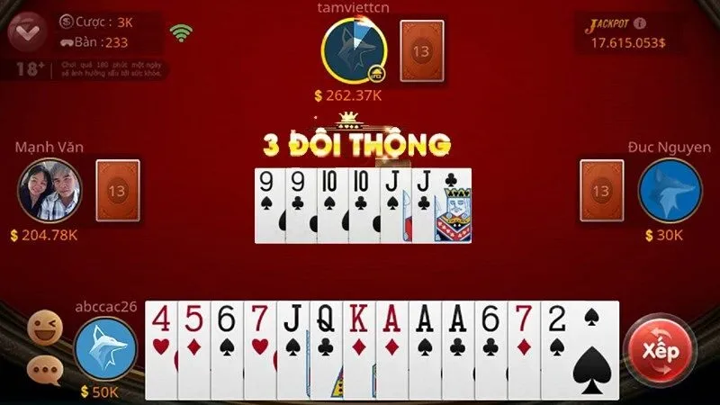 Cách xếp bài trong tiến lên miền Nam